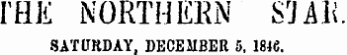 I'HE NORTHEKN S'JAK. SATURDAY , DECEMBER 5 , 1816".