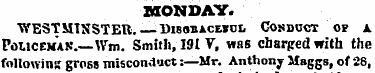 MONDAY. "WESTMINSTER Bibobacejoi, Conduc...