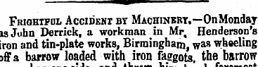 Frightful AcciriKNr hy Machinbbt.—OnMond...