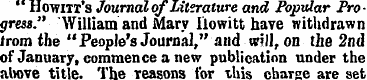 " Howitt's Journal of Literature and Pop...