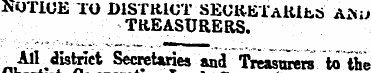 NOTIOE TO DISTRICT SECRET AKIfc, --" AM;...