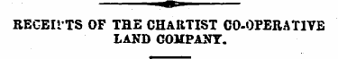 REGEU'TS OF THE CHARTIST CO-OPERATIVE LA...