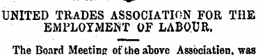 UNITED TRADES ASSOCIATION FOR THE EMPLOY...