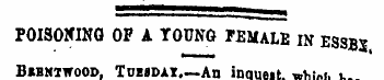 POISONING OF A YOUNG FEMALE IN ES SBJ Bb...