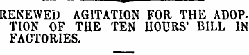 RENEWED AGITATION FOR THE ADOPTION OF TH...