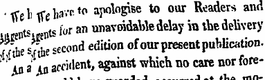 •tfeli tfe lia •"•"•<• apologise to our ...