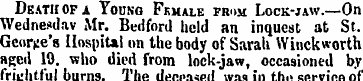 Death of a Yohng Fkmale from Lock-jaw.—O...