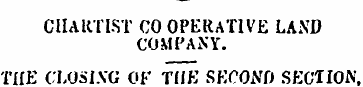 CHARTIST CO OPERATIVE LAND COMPANY. THE ...