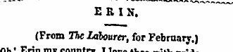 ERIN. (From The Labourer , for February....