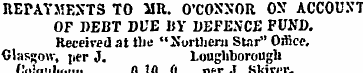REPAYMENTS TO MR. O'CONNOR ON ACCOUNT OF...