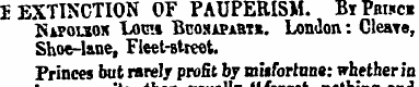 I EXTINCTION OF PAUPERISM. BtPhwci Napou...