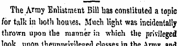 The Army Enlistment Bill has conslituted...