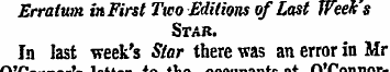 Erratum in First Two Editions of Last We...