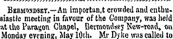 Bermondset.—An important crowded and ent...