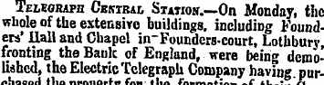 Telegraph C_k.ra_ Station.—On Monday, th...