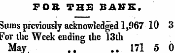 FOB THS BANS..urns previousl y acinowled...