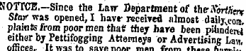 NOTTCE.—Since the Law Department of the-...