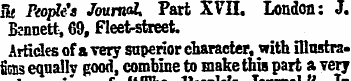 Ut People's Journal. Part XVII. London: ...