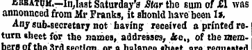 aaBATDK.—In . Iast Saturday's Star the s...