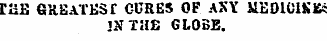 raa sheathsr cures 01? axy medicikb IN THE GLOBE.