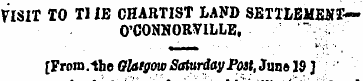 Visit to ti ie chartist land settlbmemto...