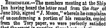 Birmingham.-The members meeting at the S...