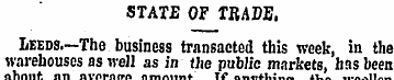 STATE OF TRADE. Leeds.—The business tran...