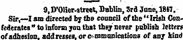 9, "D'Olier-street, Dublin, 3rd June, 18...