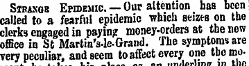 Stpasob Epidemic. —Our attention bas bee...