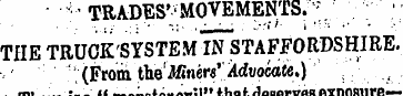 ; ' TRADES'-MOVEMENTS.;• ; TIIE TRUCK'SY...