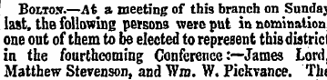 Boltcw.—At a meeting of this branch on S...