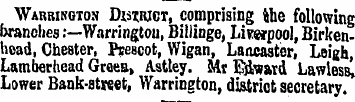 Warrington District, comprising 4he foll...