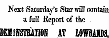 Next Saturday's Star will contain a full...
