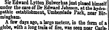 Sir Edward Lytton Bulwerhas just plated ...
