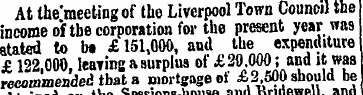 At the'meetingof the Liverpool Town Coun...