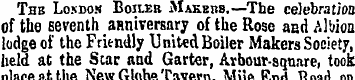 Thb Lokdom Boiler Makers.—The celebratio...