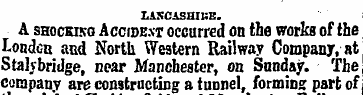 LANCASHIRE. A shocking Accident occurred...