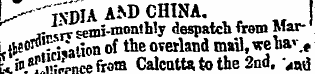 ^ "" tVDJA A- ND CHINA.. *" cenii-m onth...