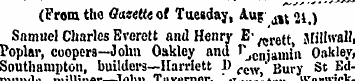 (From tho Gazette of Tuesday, Aug dlt oj...