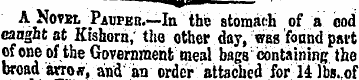 A Novel Pauper. —In the stomach of a cod...