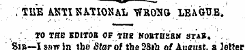THE A-m iUTIONAL WROHO LBAGCE..'. TO THE...