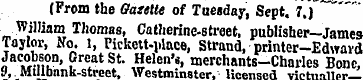 (From the Gazette of Tuesday, Sept. 7.) ...