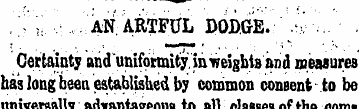 ;; t ANAIW!F0L DODGE. .- ' Certainty and...