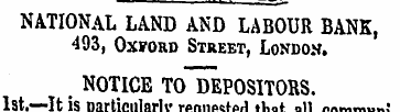 NATIONAL LAND AND LABOUR BANK, 493, Oxfo...