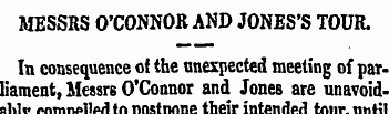 MESSRS O'CONNOR AND JONES'S TOUR. In con...