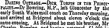 Daring Ootiuge. —Dick Turpin is tub Prin...