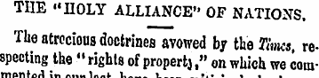 TUE "HOLY ALLIANCE" OF NATIONS . The atr...