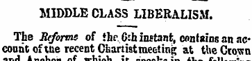 MIDDLE CLASS LIBERALISM. The Bfforms of ...