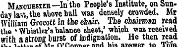 Makchester—Inthe Peoplo's Institute, on ...
