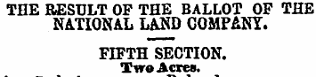 THE RESULT OF THE BALLOT OF THE NATIONAL...